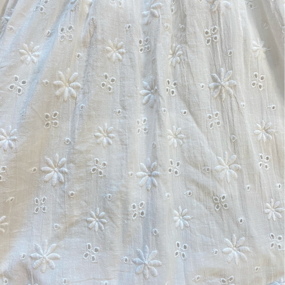Aerie Spring Fling White Eyelet Halter Mini Dress, Size XXL, Cotton Summer EUC - Picture 5 of 10